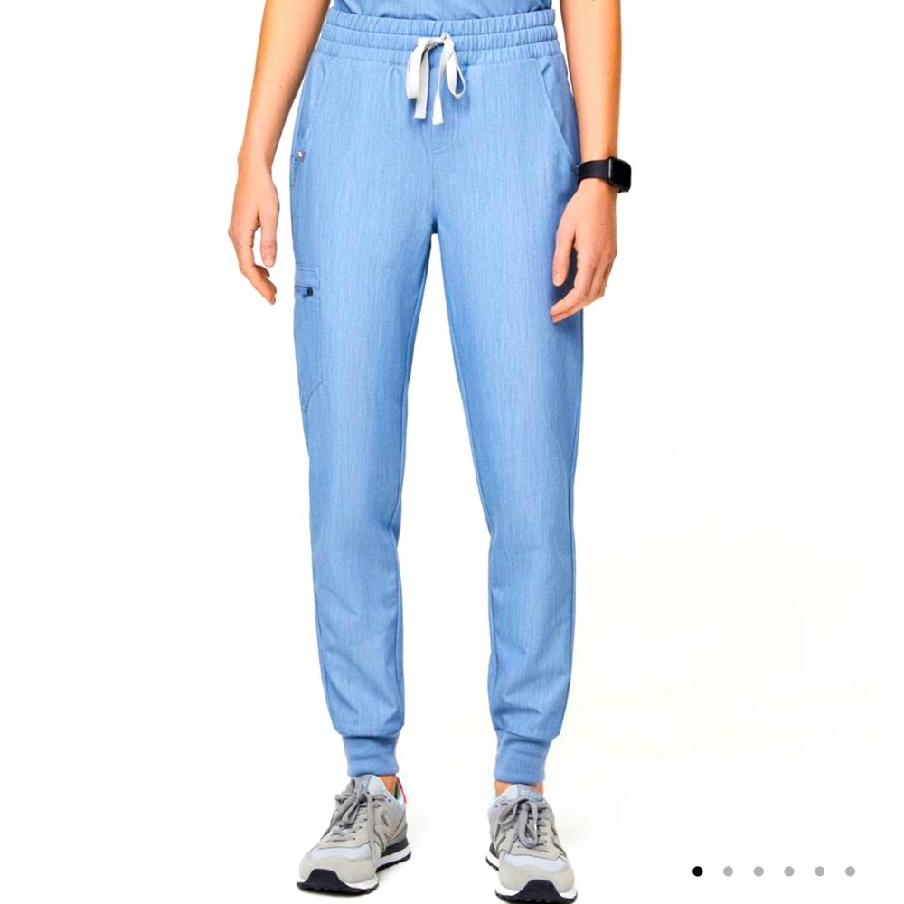 Figs High Waisted Heather Indigo Zamora Scrubs